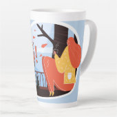 ステイコージーハイゲオータム秋フォークアートデコールADD NAME カフェラテマグ (右アングル)