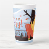 ステイコージーハイゲオータム秋フォークアートデコールADD NAME カフェラテマグ (正面)