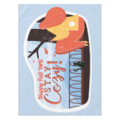 ステイコージーハイゲオータム秋フォークアートデコールADD NAME テーブルクロス (正面)