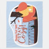 ステイコージーハイゲオータム秋フォークアートデコールADD NAME フリースブランケット (正面)