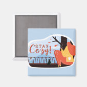 ステイコージーハイゲオータム秋フォークアートデコールADD NAME マグネット (正面/裏面)