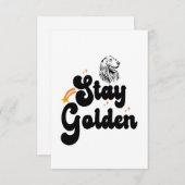 ステイゴールデングルービーレトリエバードッグアニマルペット恋人 サンキューカード (正面/裏面)