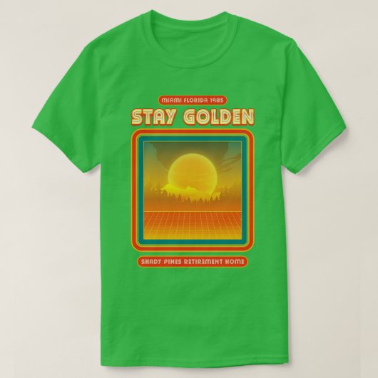 ステイゴールデンシャディーパインズリタイアメントホーム1985 Tシャツ (デザイン正面)