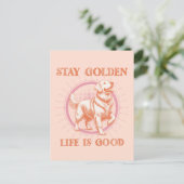 ステイゴールデンライフはグッドゴールデンレトリバーレトロ ポストカード (スタンド正面)