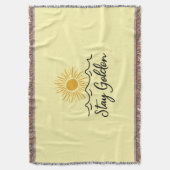 ステイゴールデン – コージー心地よいとTouchのサンシャイン スローブランケット (正面縦)