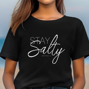 ステイサルティタイポグラフィクリスチャン聖なる書物、 経典ブラック Tシャツ