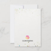 ステイシャープ、ハッピーバースデーの刺すようなカード 招待状 (裏面)