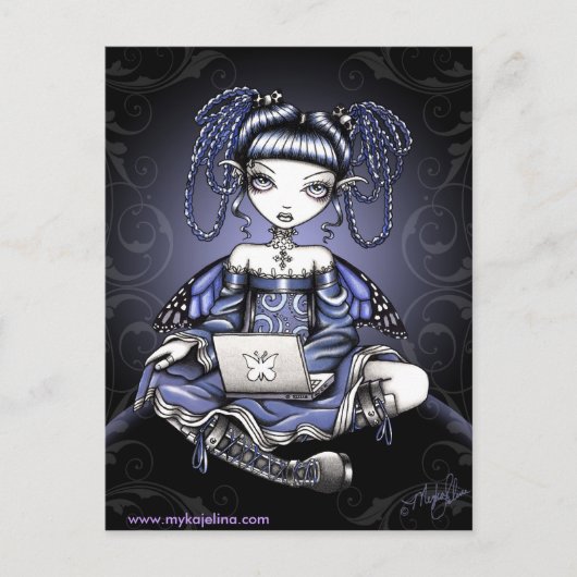 ステイシーミッドナイトサーフィンラップトップフェアリーハガキ ポストカード (正面)