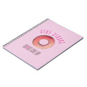 ステイストロングドーナツギブアップイラストレーション ノートブック (左側)