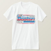 ステイストロングボストンマサチューセッツ州スポーツ Tシャツ (デザイン正面)