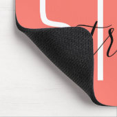 ステイストロング勇気付けられる引用文コーラルタイポグラフィ マウスパッド (コーナー)