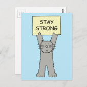 ステイストロング勇気付けられる猫 ポストカード (正面/裏面)