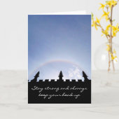 ステイストロング感動的サンハローオーバーオックスフォード カード (黄色い花)