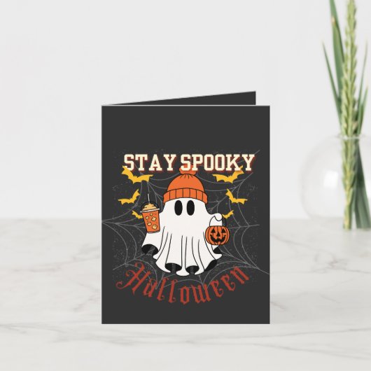 ステイスプーキーゴーストハロウィン ノートカード (正面)