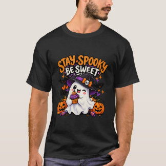 ステイスプーキー、ビースウィート かわいいお化けのハロウィンTシャツ Tシャツ