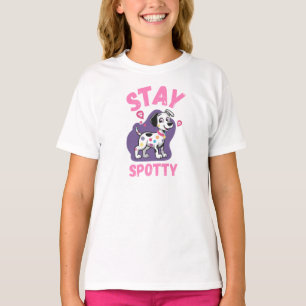 ステイスポッティー 可愛いキャラクター ダルメシアン ガールズTシャツ Tシャツ