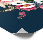 ステイセーフヴィンテージフローラタイポグラフィ ポスター (角)