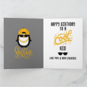 ステイチルヒップホップペンギンカッコいいキッド カード (内部)