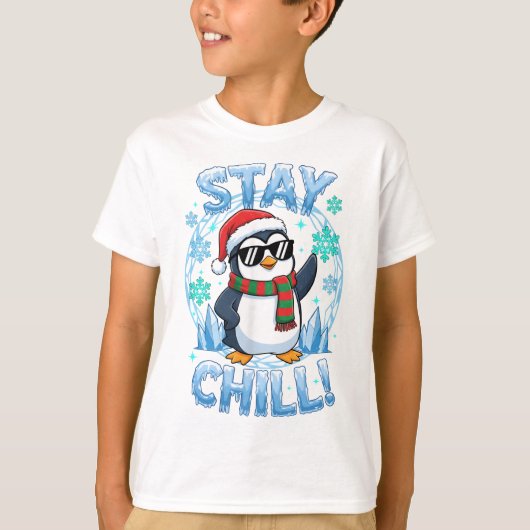 ステイチルペンギンクリスマス Tシャツ (正面)