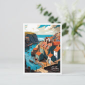 ステイトスイングランドヴィンテージ旅行イラストレーション ポストカード (スタンド正面)