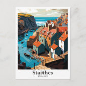 ステイトスイングラートヴィンテージトラベルイラストレーション ポストカード (正面)