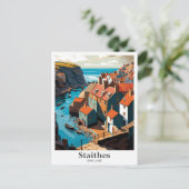 ステイトスイングラートヴィンテージトラベルイラストレーション ポストカード (スタンド正面)