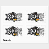 ステイトラシーマイフレンドラクーン 長方形シール (シート)