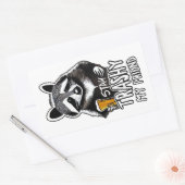 ステイトラシーマイフレンドラクーン 長方形シール (封筒)