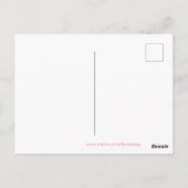 ステイトリップ(幻覚体験)のようなアイピンクサイケデリックフローラ ポストカード (裏面)