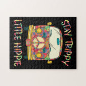 ステイトリップ（幻覚体験）のようなリトルヒッピーヴィンテージ平和サイン ジグソーパズル (横)