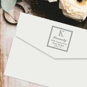 ステイトリースクエアモノグラムイニシャル差出人住所 セルフインキングスタンプ