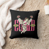 ステイハッピーブインラブキューピッドバレンタインヴィンテージ クッション (ブランケット)