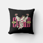 ステイハッピーブインラブキューピッドバレンタインヴィンテージ クッション (正面)