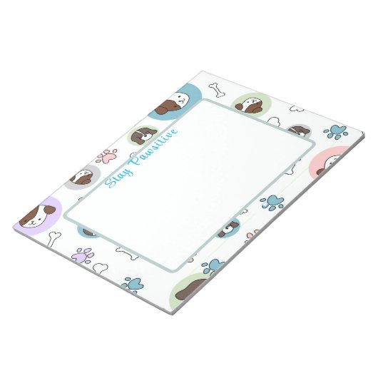 ステイパーソナライズされたパシティブ犬のノートパッド ノートパッド (アングル)