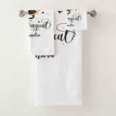 ステイパーソナライズされたマジカルキャットをテーマ バスタオルセット (インサイチュ)