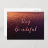 ステイビューティフル海サンセット ポストカード (正面/裏面)