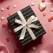 ステイフォーエバーヤングシンプルモダンタイポグラフィ ラッピングペーパー