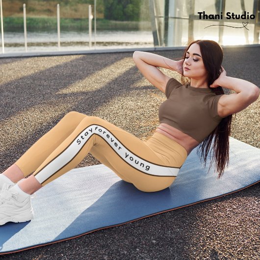 ステイフォーエバーヤングリープイヤーシンプルヴィンテージ レギンス