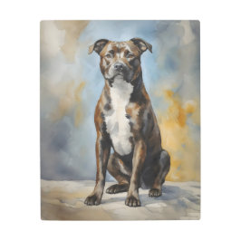 ステイフドッグポートレート メタルプリント