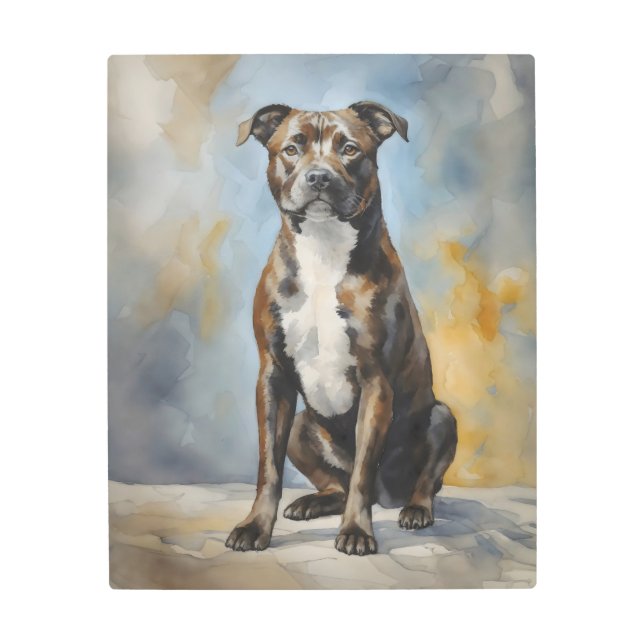 ステイフドッグポートレート メタルプリント (正面)