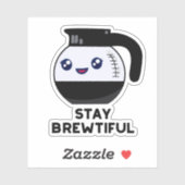 ステイブルワーおもしろいコーヒーポットプリン シール (シート)