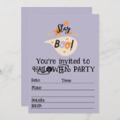 ステイブーハローウィンパーティ招待 招待状 (正面/裏面)