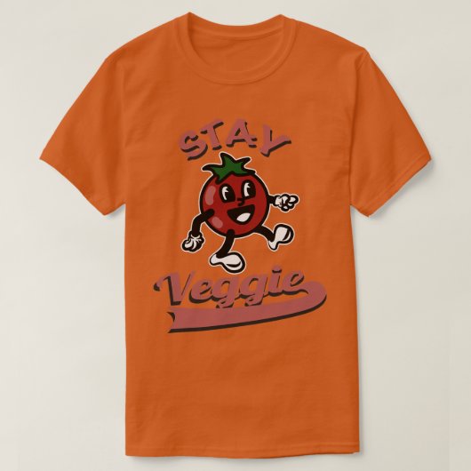 ステイベジトマトレトロ漫画 Tシャツ (デザイン正面)