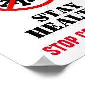 ステイホームステイセーフコストップロナウイルスCovid19 ポスター (角)