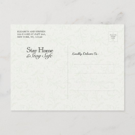 ステイホームステイセーフ結婚ズ延期メイソンジャー 案内ポストカード (裏面)