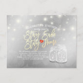 ステイホームステイセーフ結婚ズ延期メイソンジャー 案内ポストカード (正面)