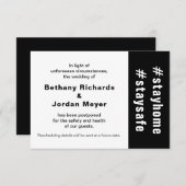 ステイホームセーフ 延期された結婚式のお知らせカード 出欠カード (正面/裏面)
