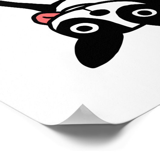 ステイボスト風変わりンテリアおもしろい犬 ポスター (角)