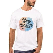 ステイポジティブ ウォーターカラースプラッシュ モチベーショナルTシャツ