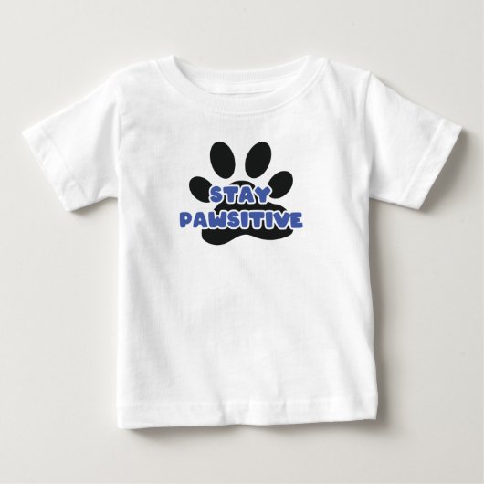 ステイポーシおもしろいュアニマルポー ベビーTシャツ (正面)